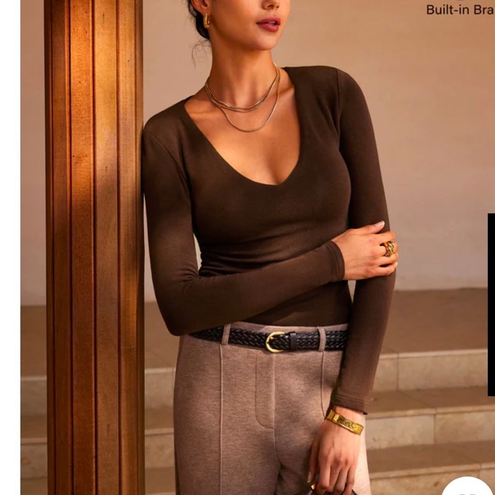 OGL Elegant V Neck Ruched Sides Brami Top